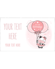 Pink Birthday Cow | Personalised Chocolate Bars