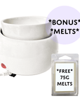 Electric Wax Melt Warmer + Bonus 75g Soy Melts!