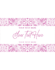 Mediterranean Pink | Personalised Chocolate Bars