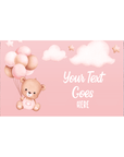 Pink Bear Balloons | Personalised Chocolate Bars