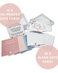 Personalised Date Night Card Game | Bridal Shower Date Night Game | Year of Dates Gift Box