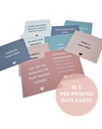 Personalised Date Night Card Game | Bridal Shower Date Night Game | Year of Dates Gift Box