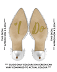 Wedding Day Shoe Decals - "I Do" & "Me Too" (GOLD)