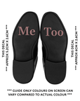 Wedding Day Shoe Decals - "I Do" & "Me Too" (ROSE GOLD)