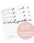 20 x Advice for the Newlyweds Cards | Bride and Groom Cards | Bride + Bride | Groom & Groom | Wedding Advice Cards | Advice for Newlyweds