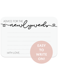 20 x Advice for the Newlyweds Cards | Bride and Groom Cards | Bride + Bride | Groom & Groom | Wedding Advice Cards | Advice for Newlyweds