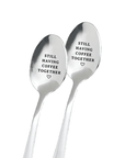 "Still Having Coffee Together" Stainless Steel Teaspoon Set