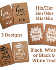 Set of 2 Wedding Vow Books | Personalised Wedding Vow Booklets