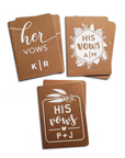 Set of 2 Wedding Vow Books | Personalised Wedding Vow Booklets