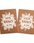 Set of 2 Wedding Vow Books | Personalised Wedding Vow Booklets