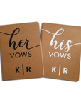Set of 2 Wedding Vow Books | Personalised Wedding Vow Booklets