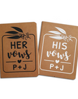 Set of 2 Wedding Vow Books | Personalised Wedding Vow Booklets