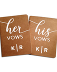 Set of 2 Wedding Vow Books | Personalised Wedding Vow Booklets
