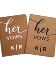 Set of 2 Wedding Vow Books | Personalised Wedding Vow Booklets