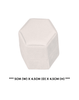 Hexagonal Velvet Ring Box | Double Ring Box (Ivory/Cream)
