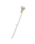 Novelty Diamond Pen (White) with Clear Case