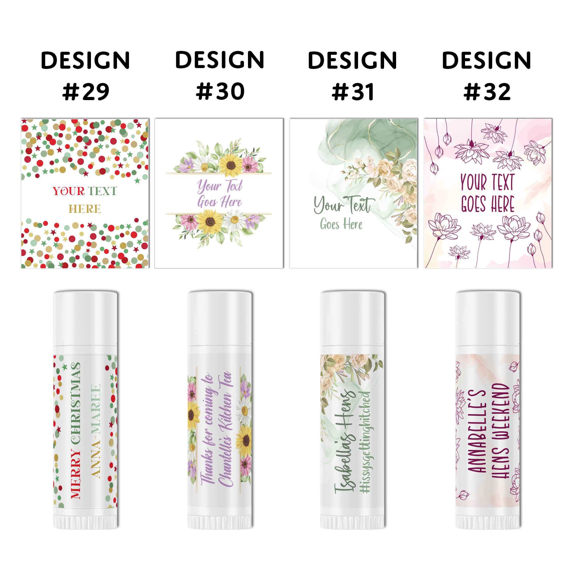 Personalised Lip Balms