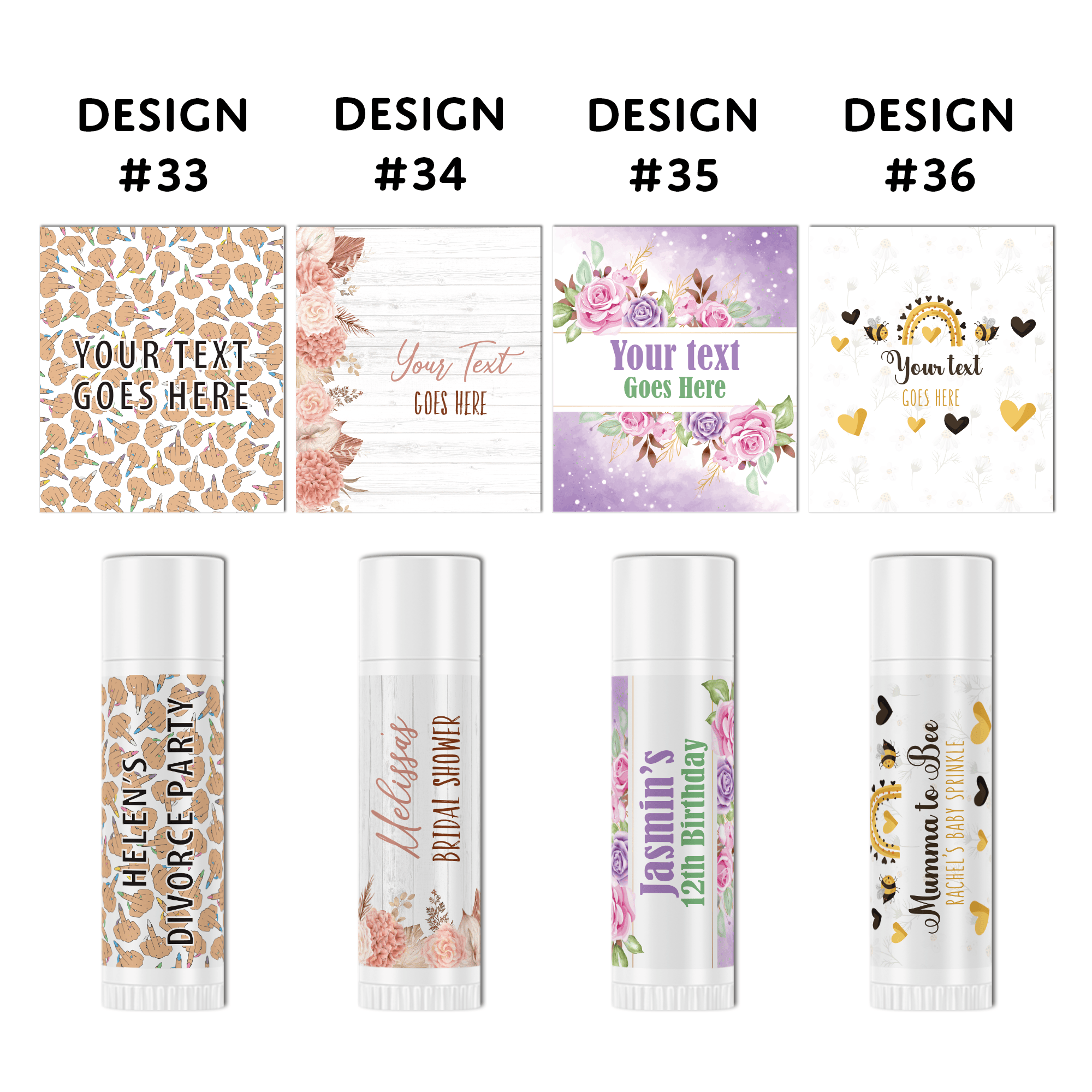 Personalised Lip Balms