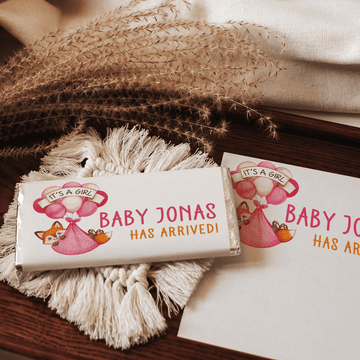 Baby Fox (It's a Girl) | Personalised Chocolate Bars