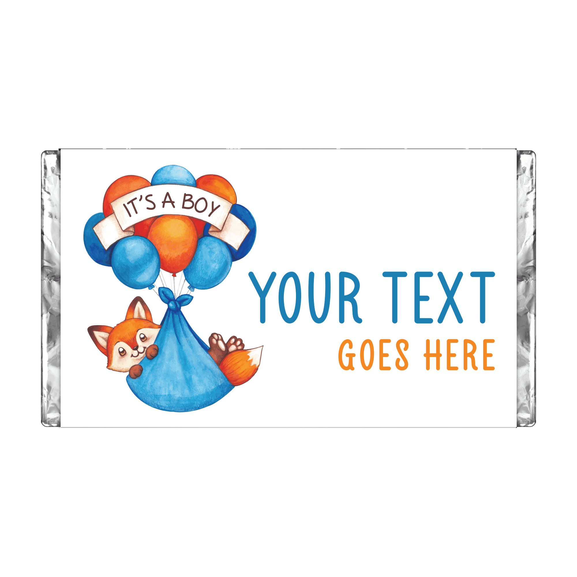Baby Fox (It's a Boy) | Personalised Chocolate Bars