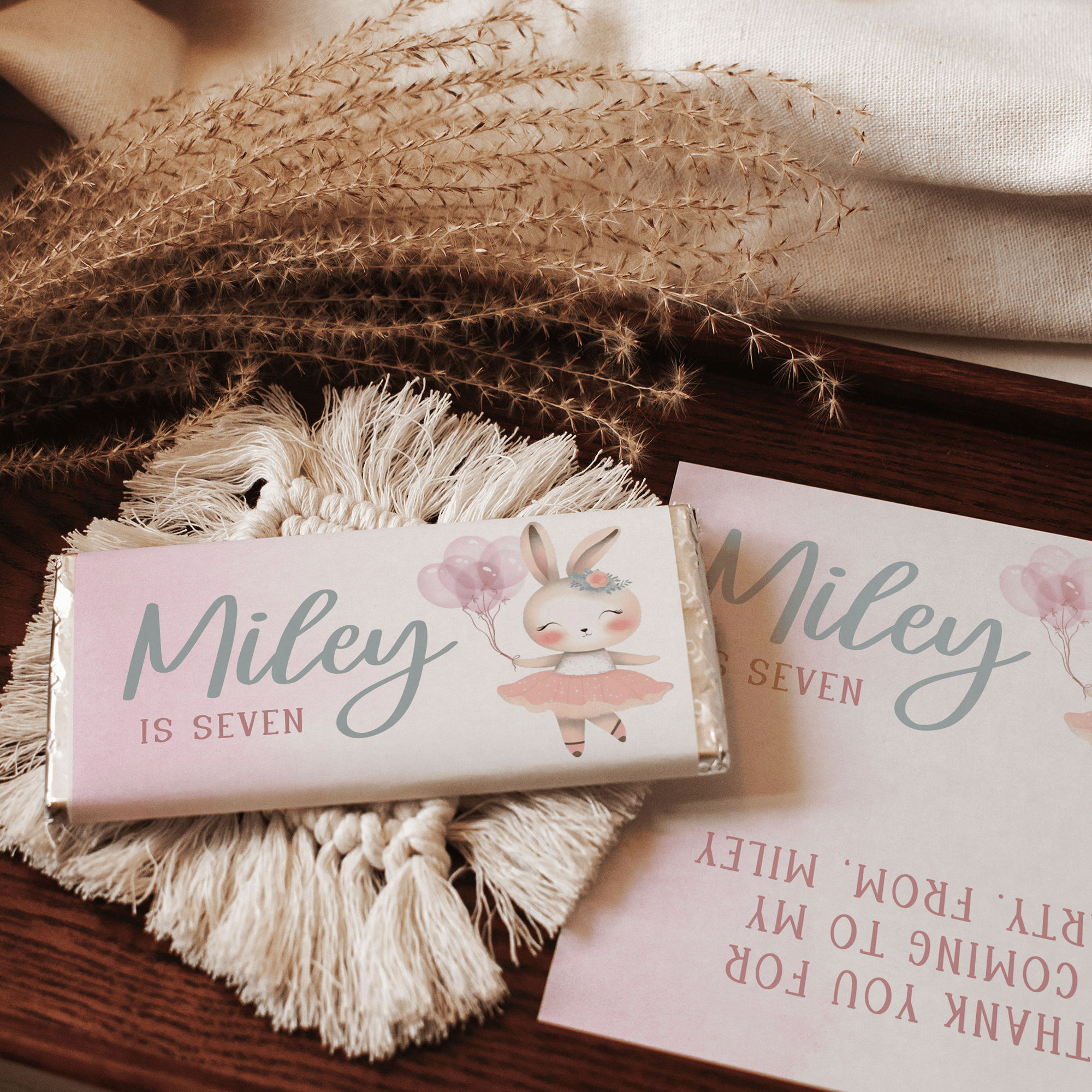 Ballerina Bunny | Personalised Chocolate Bars