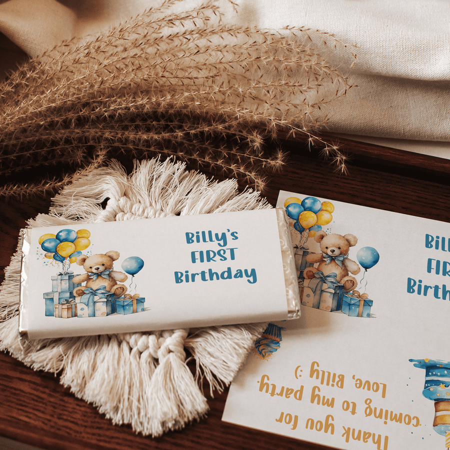 Birthday Bear | Personalised Chocolate Bars