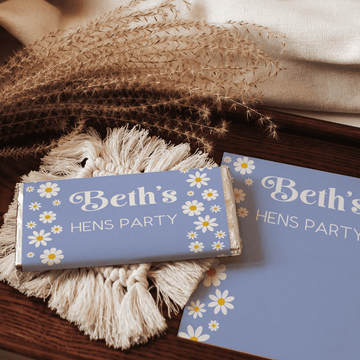 Blue Daisies | Personalised Chocolate Bars