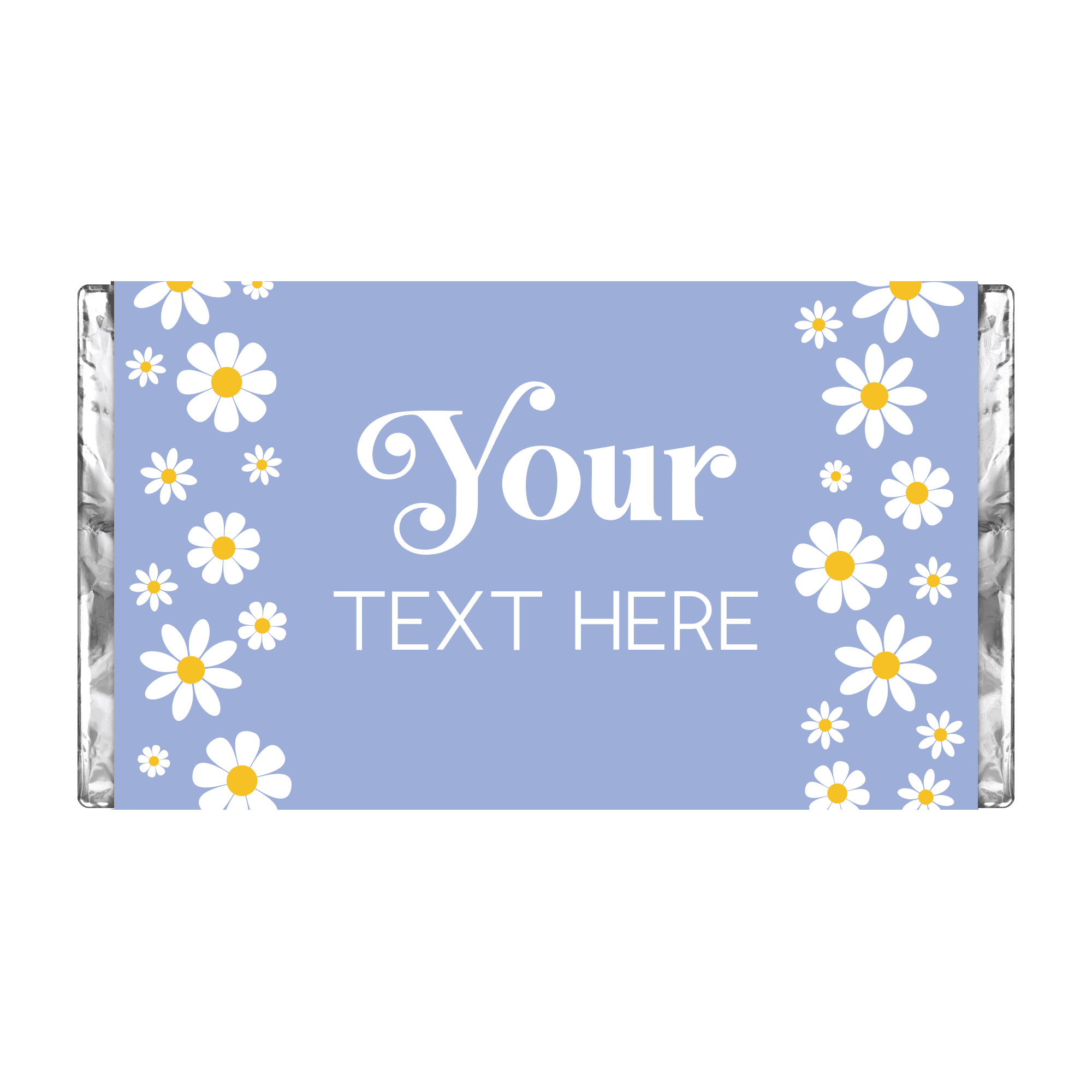 Blue Daisies | Personalised Chocolate Bars