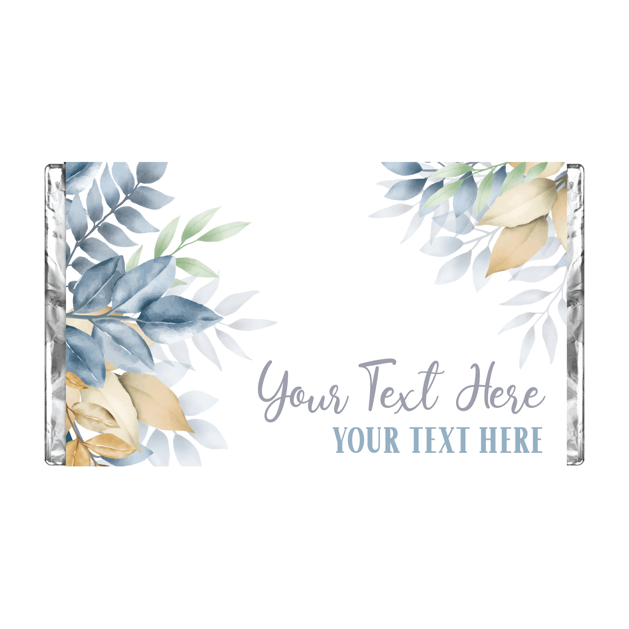 Blue Florals | Personalised Chocolate Bars