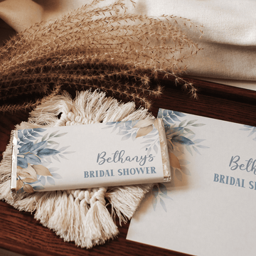 Blue Florals | Personalised Chocolate Bars