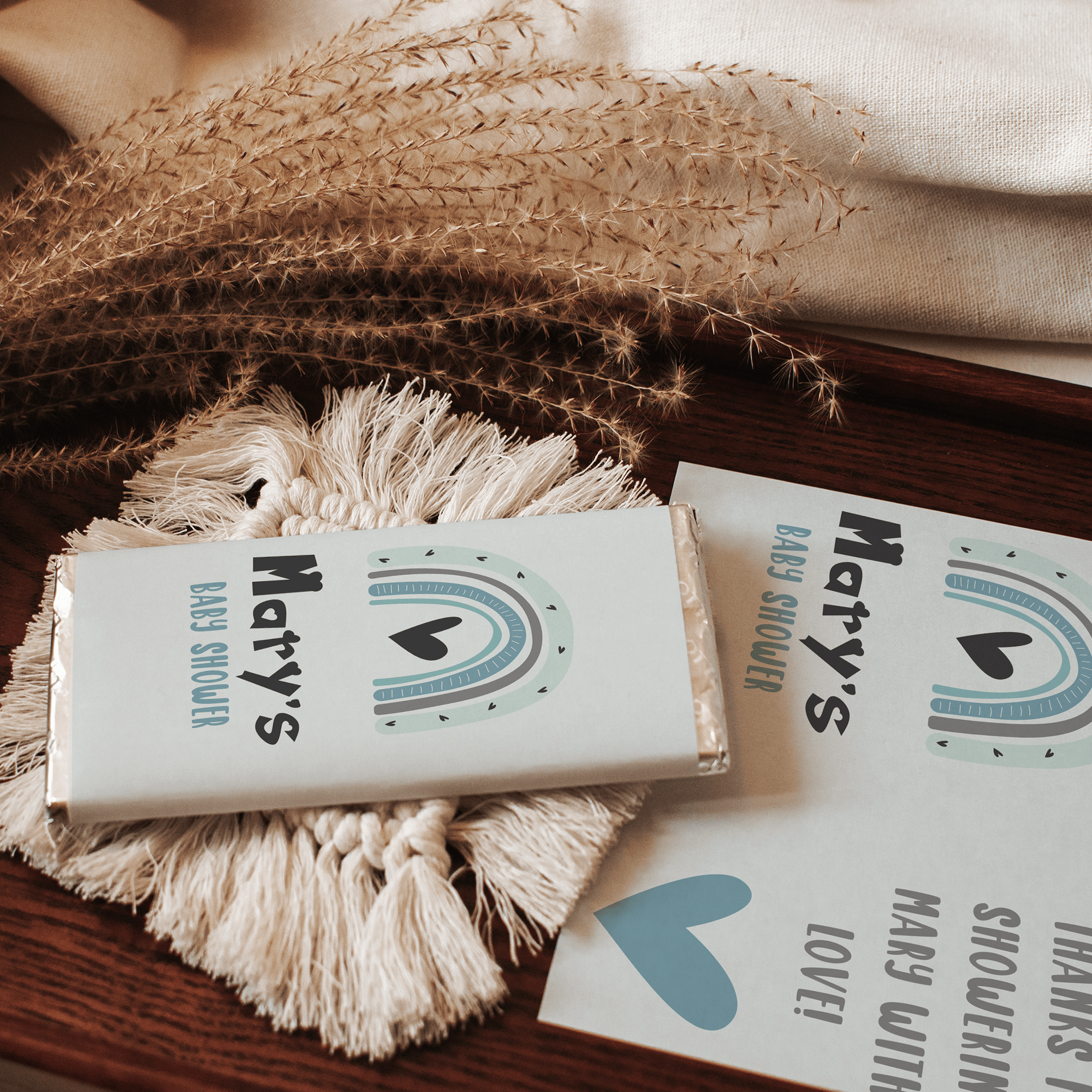 Blue Boho Rainbow | Personalised Chocolate Bars