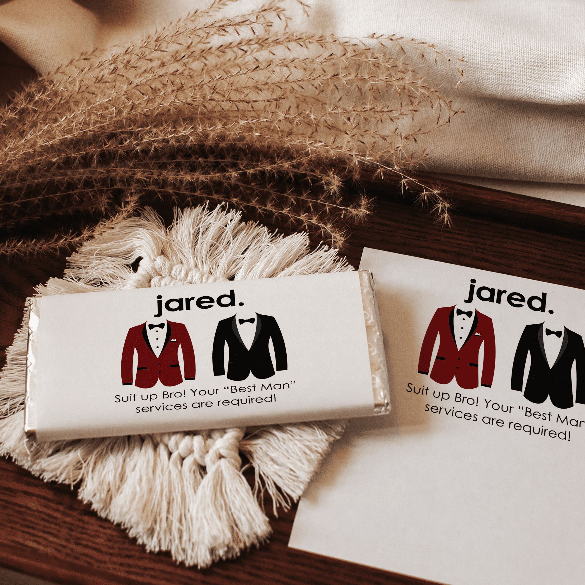 Bridal Party Guys | Personalised Chocolate Bars