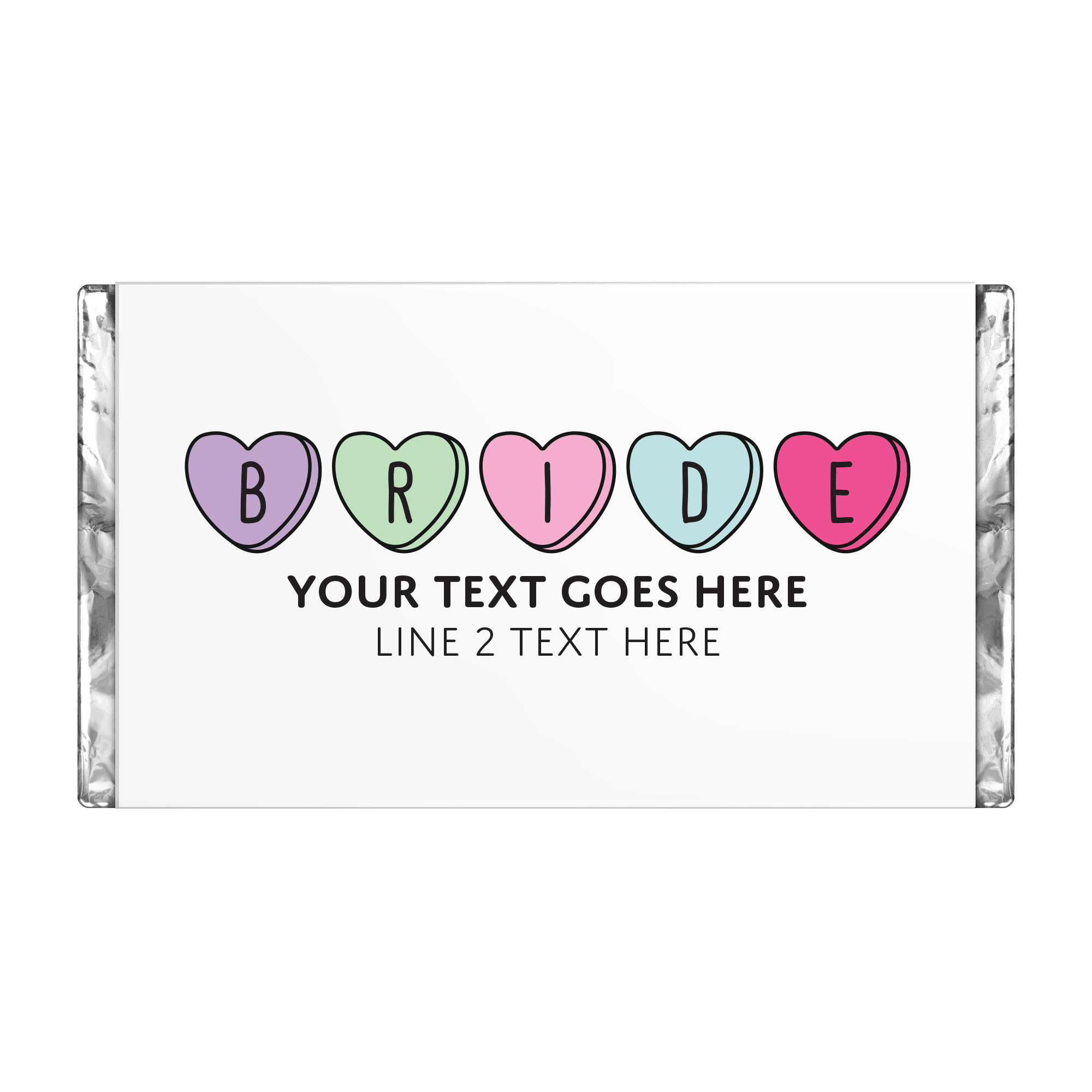 Bride Candy Hearts | Personalised Chocolate Bars