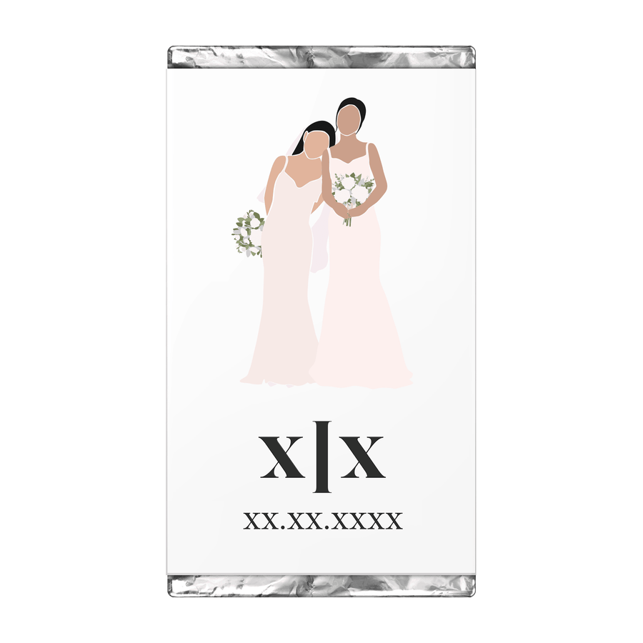 Bride & Bride | Mrs & Mrs | Personalised Chocolate Bars