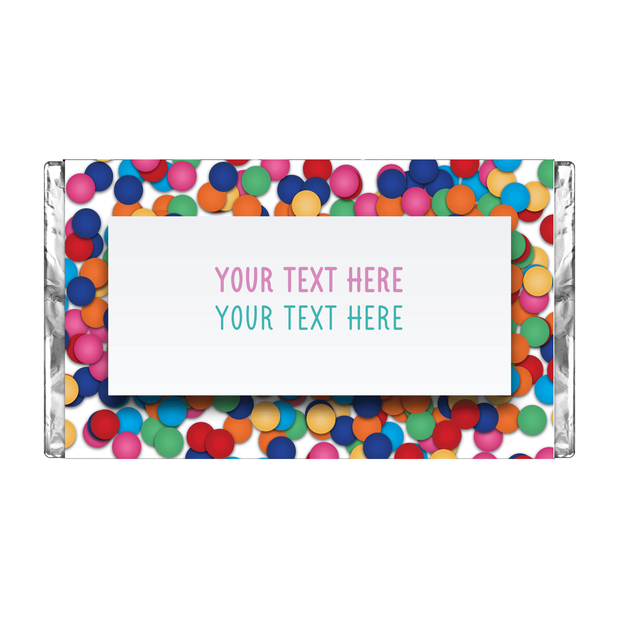 Bright Confetti | Personalised Chocolate Bars
