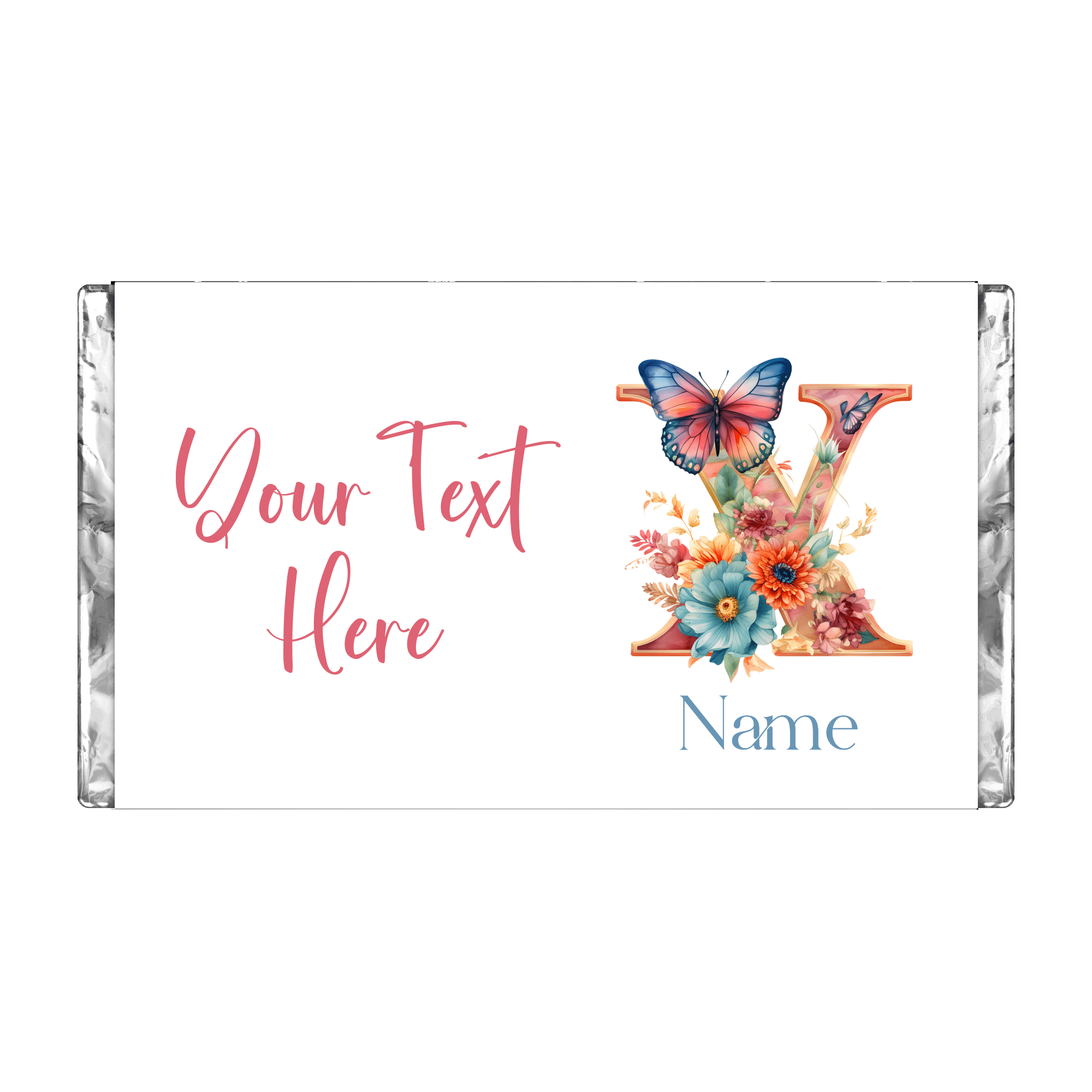Butterfly Initial | Personalised Chocolate Bars