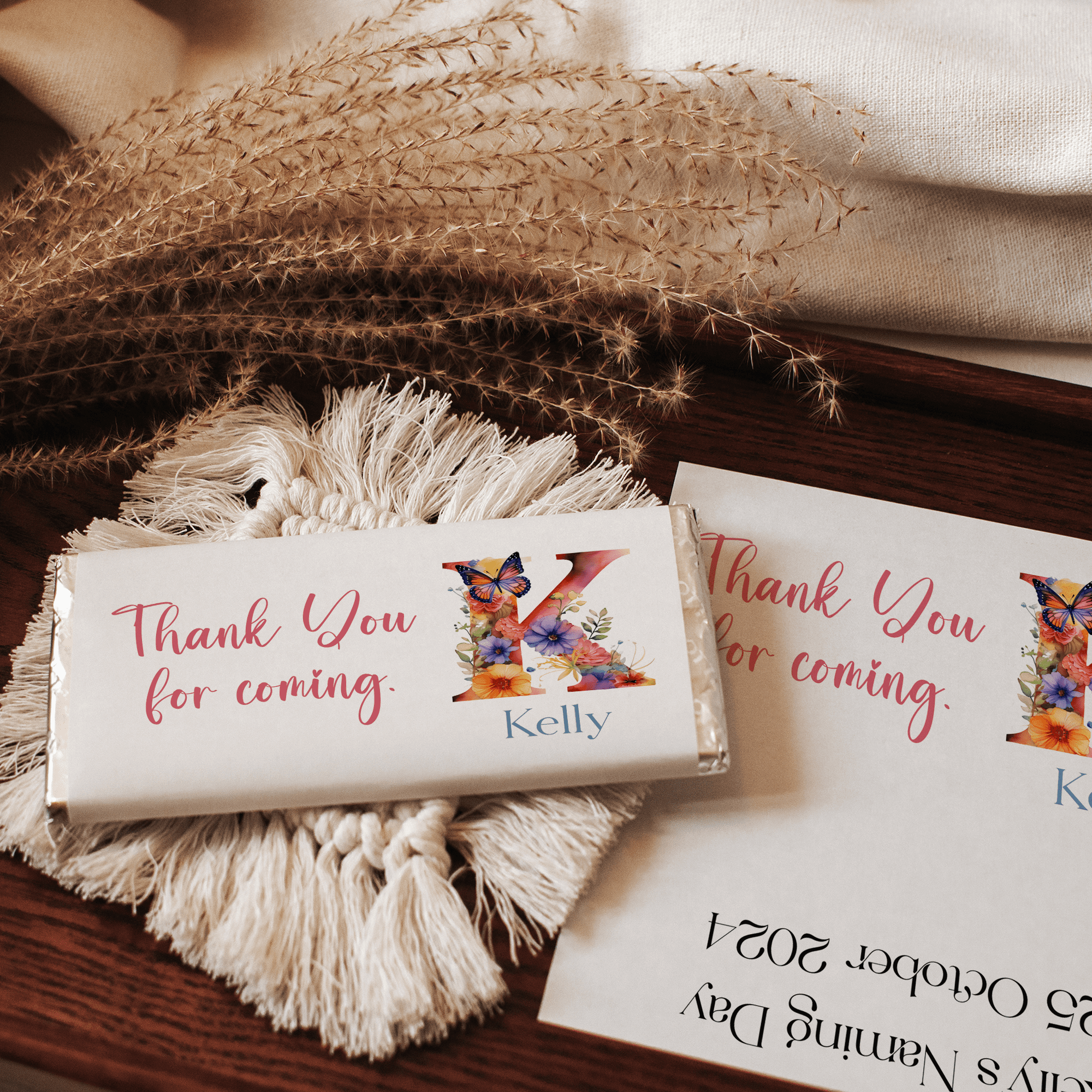 Butterfly Initial | Personalised Chocolate Bars