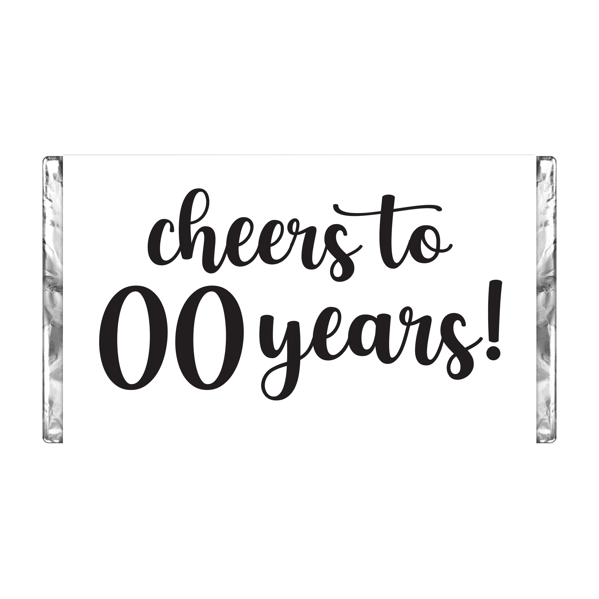 Cheers to X Years! | Personalised Chocolate Bars