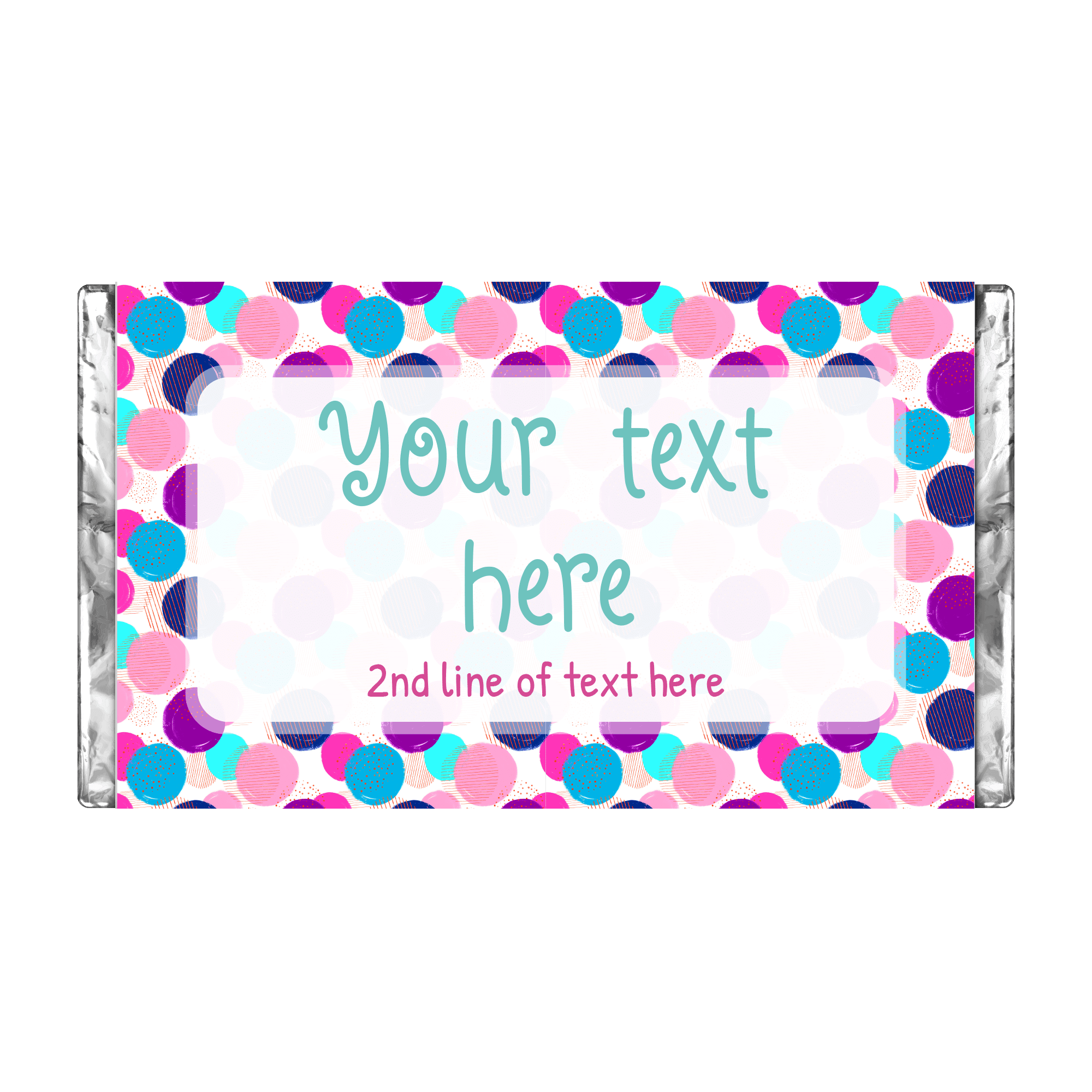 Colourful Confetti | Personalised Chocolate Bars