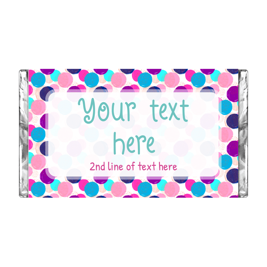 Colourful Confetti | Personalised Chocolate Bars