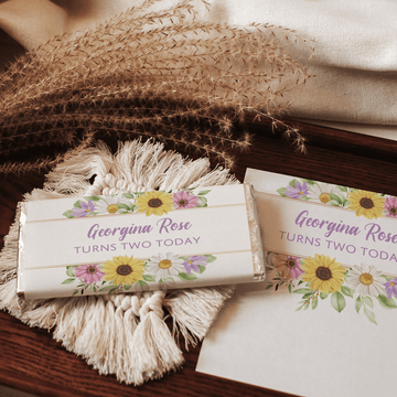 Colourful Florals | Personalised Chocolate Bars