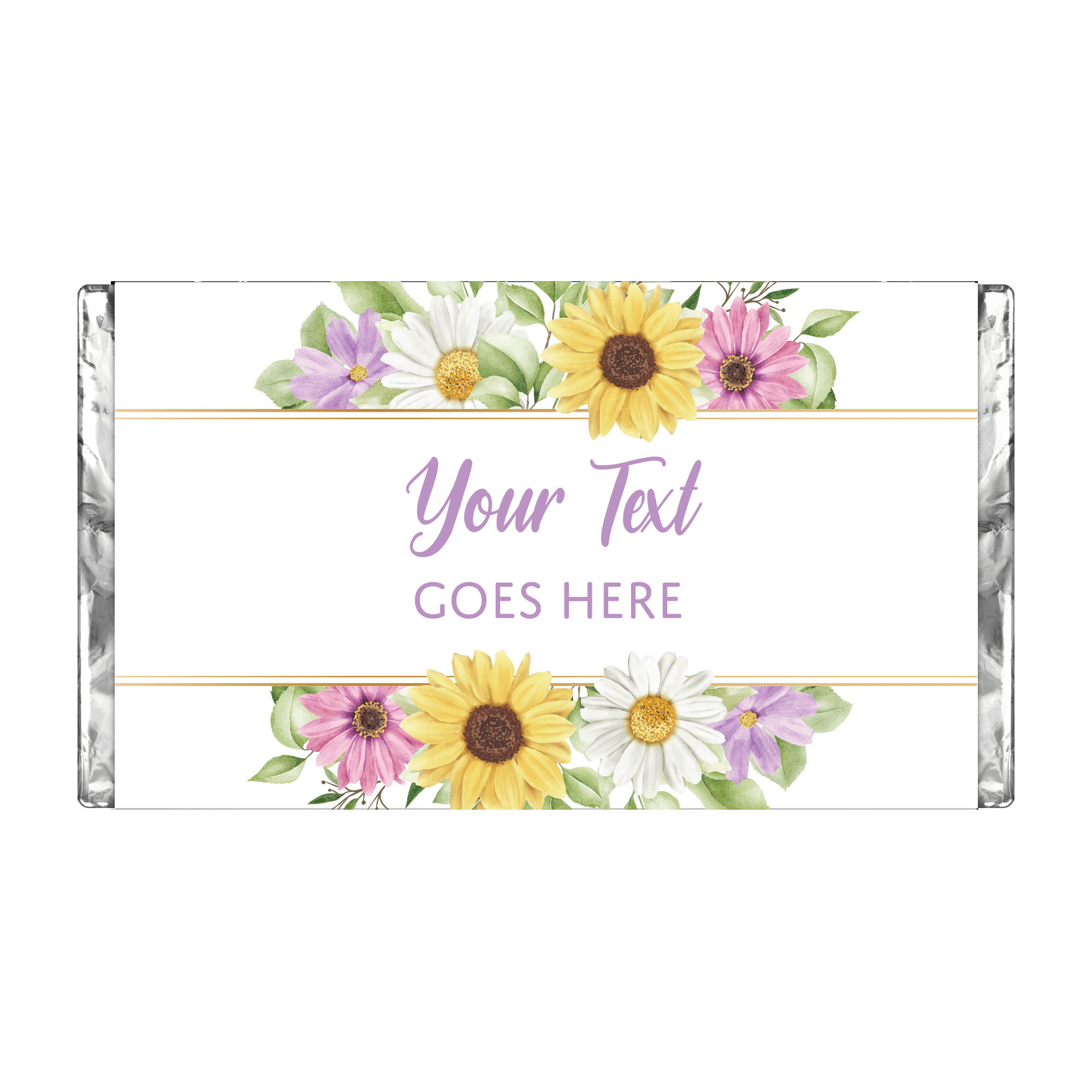 Colourful Florals | Personalised Chocolate Bars