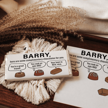 Funny Complimentary Chocolates | Personalised Chocolate Bars