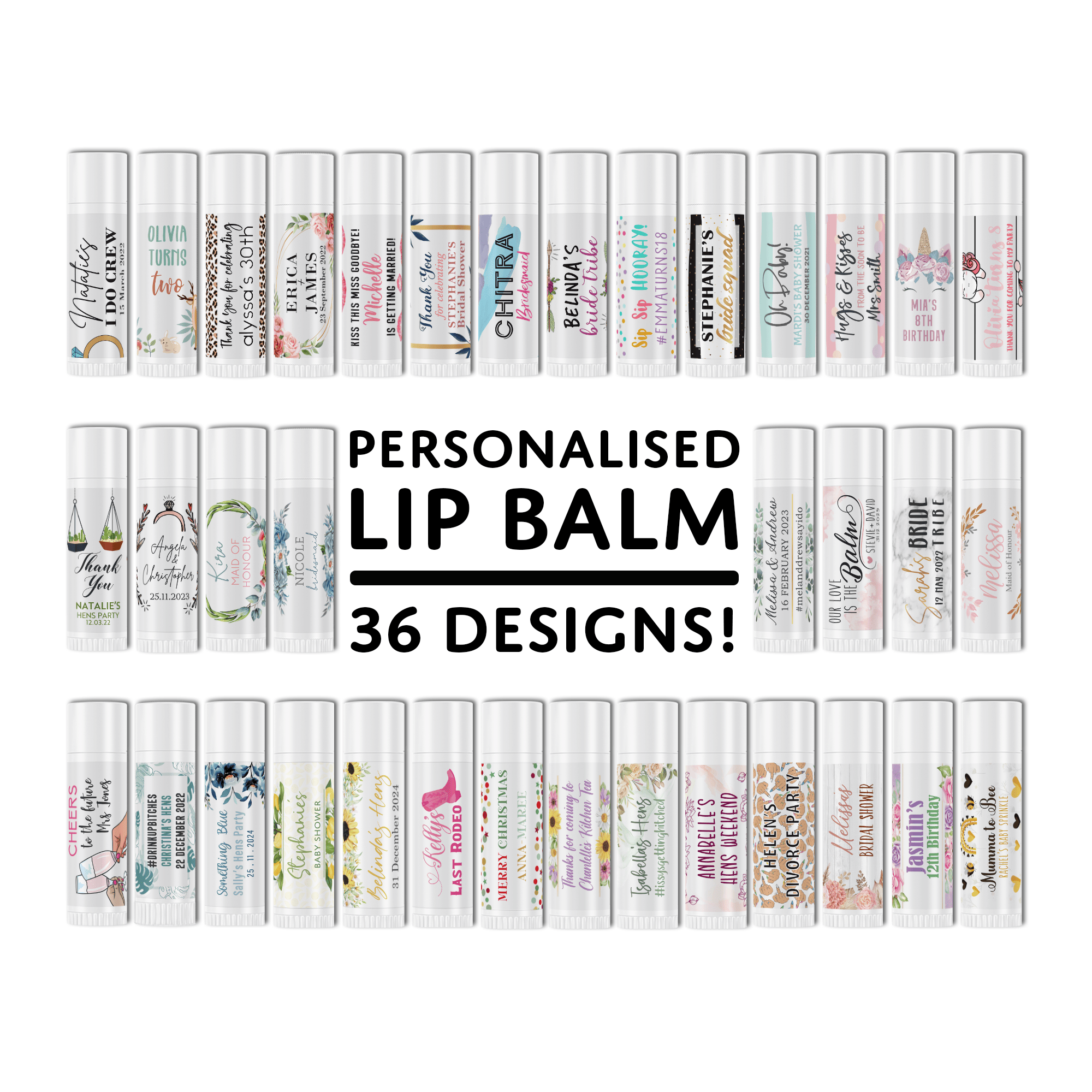 Personalised Lip Balms