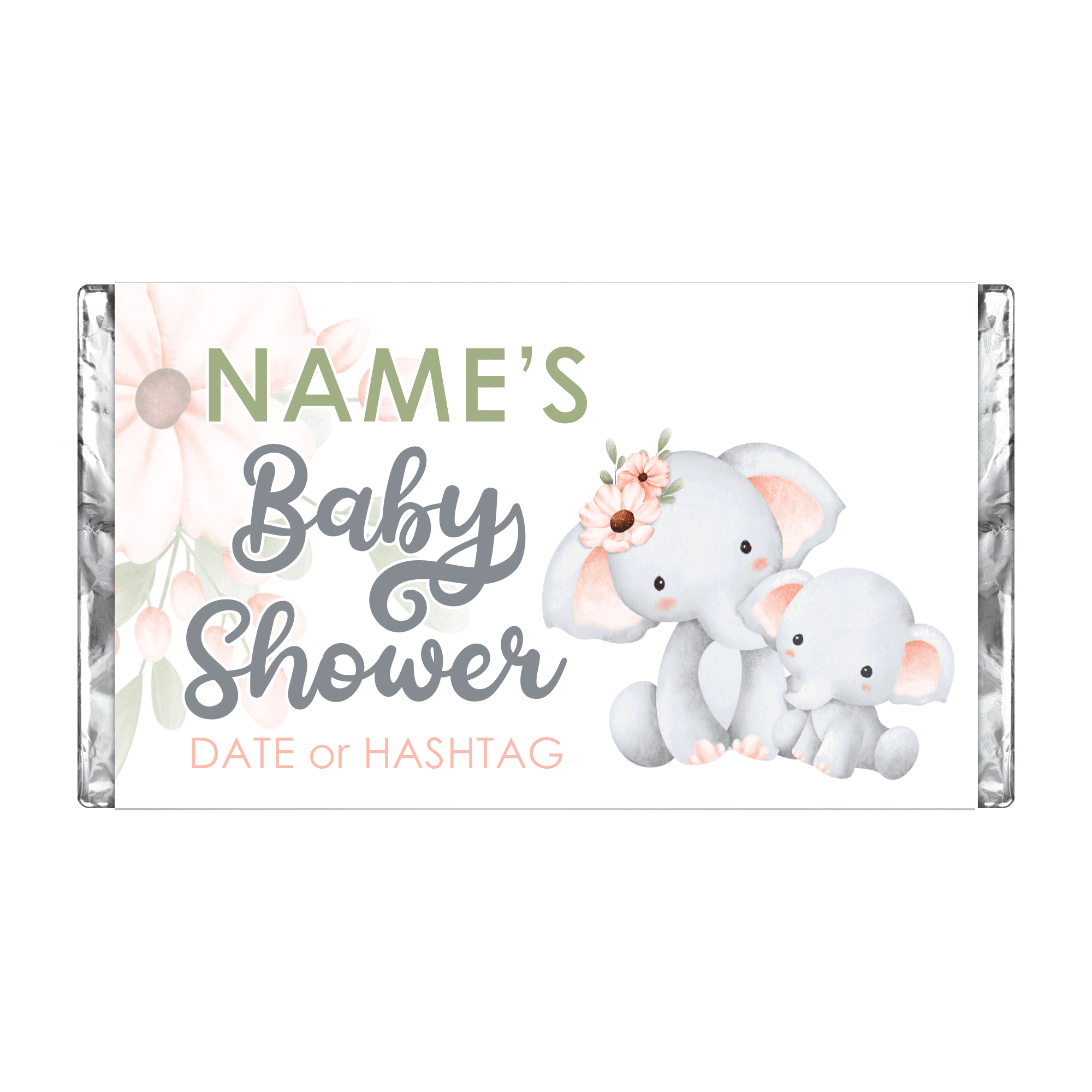 Elephant Baby Shower | Personalised Chocolate Bars