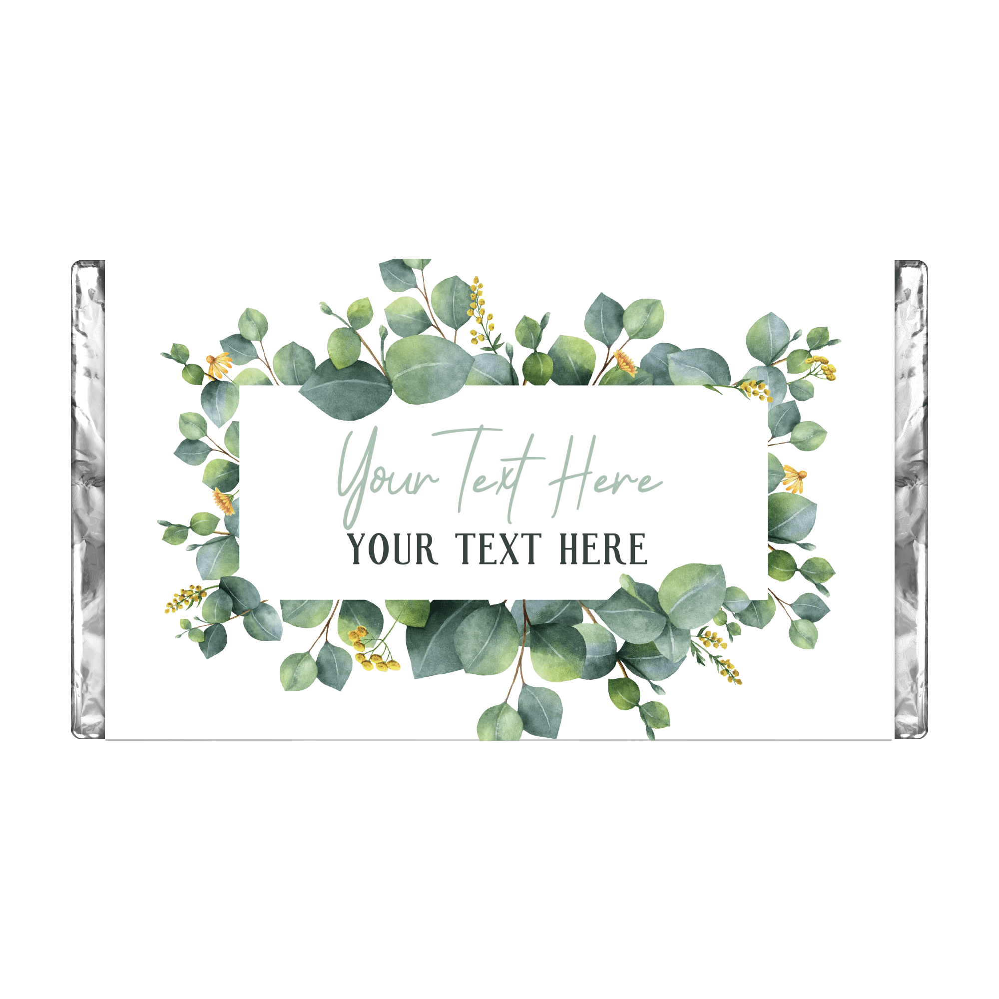 Eucalypt Greenery | Personalised Chocolate Bars