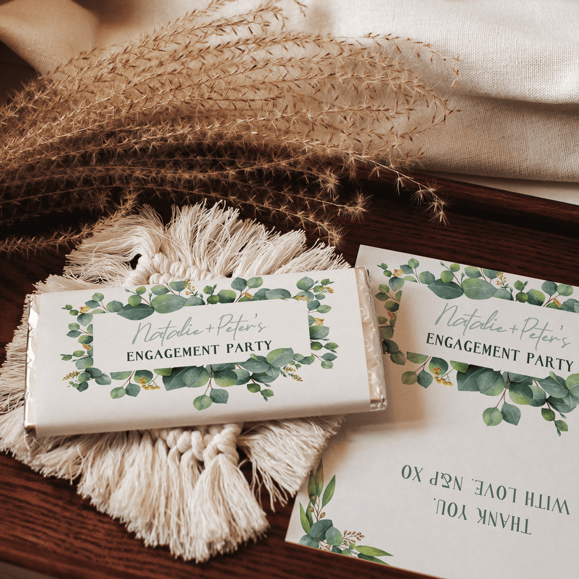 Eucalypt Greenery | Personalised Chocolate Bars