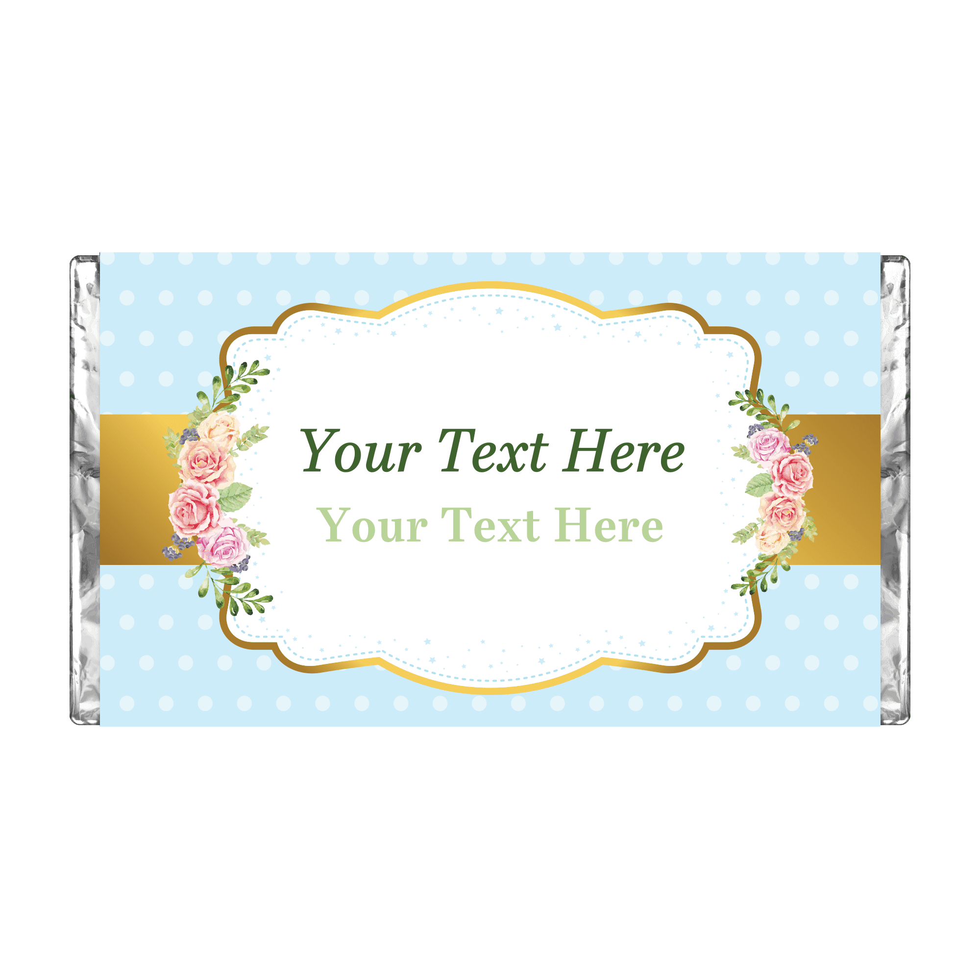 Fancy Blue | Personalised Chocolate Bars