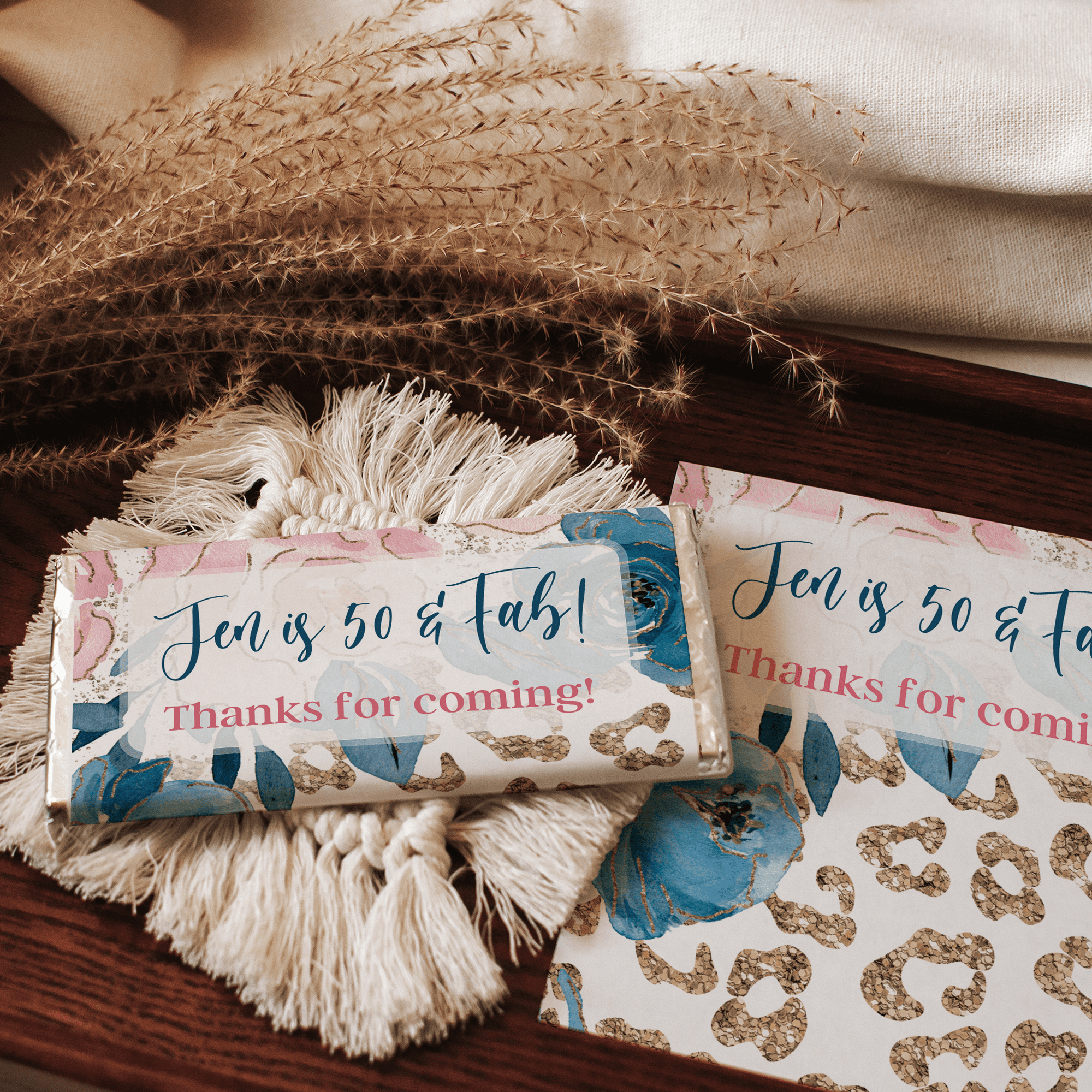 Floral Leopard | Personalised Chocolate Bars