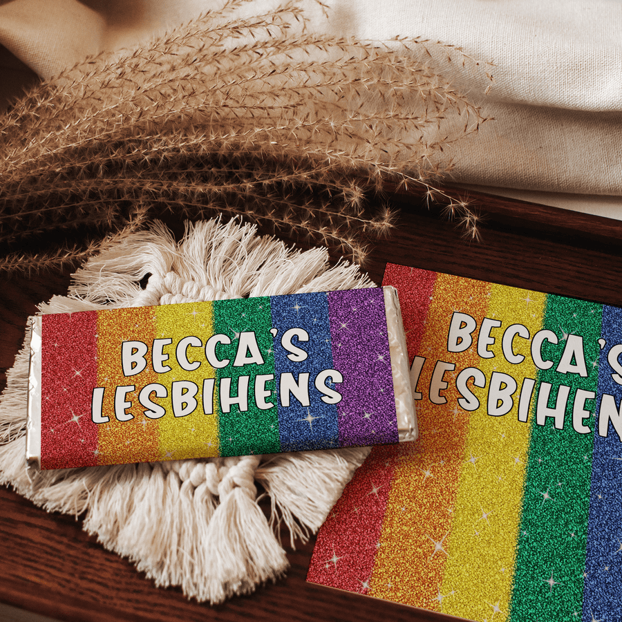 Glitter Rainbow | Personalised Chocolate Bars